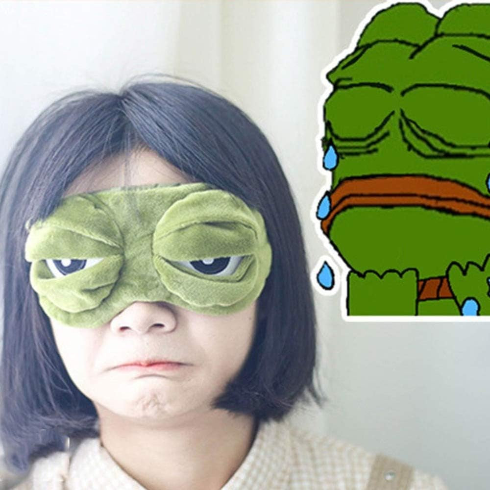 Contoured 3D Animal Sleep Mask 2-Pack - Frog, Cat and Dog Designs