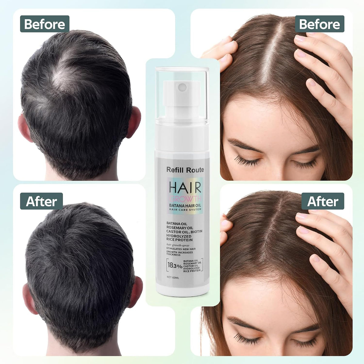 Refill Route Hair Growth Batana Oil Spray - detail